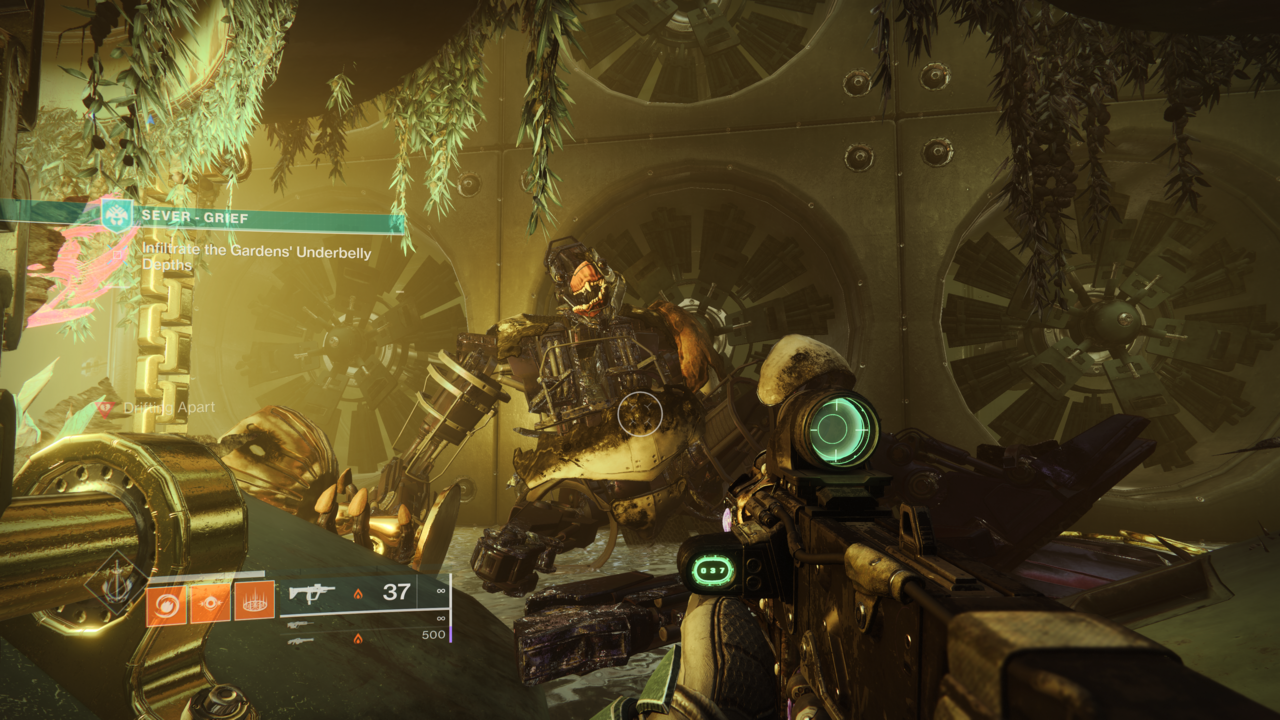 Calus' location in the third Sever mission, Grief.