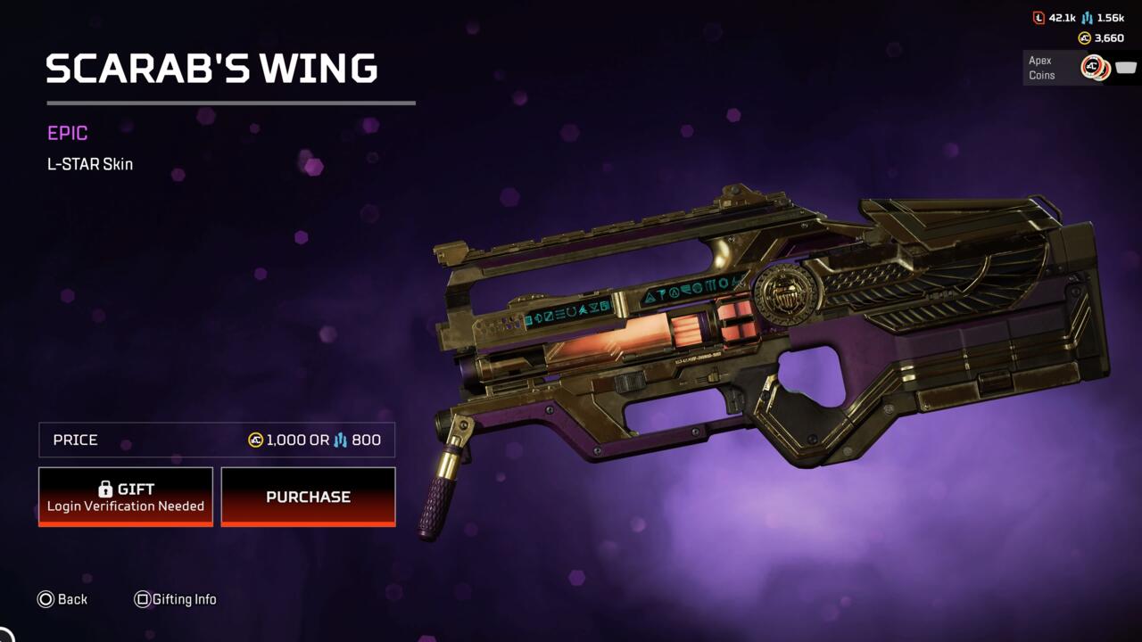Scarab's Wing L-STAR weapon skin