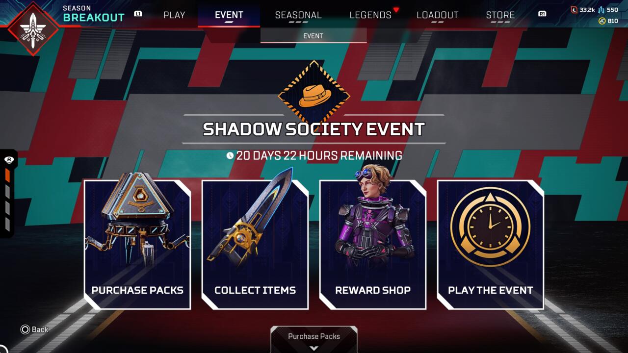 Shadow Society Event cosmetics, rewards, and other loot