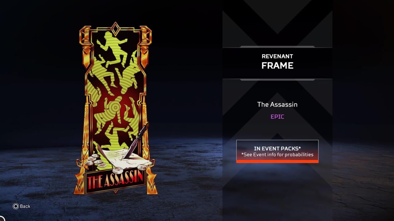 The Assassin Revenant banner frame