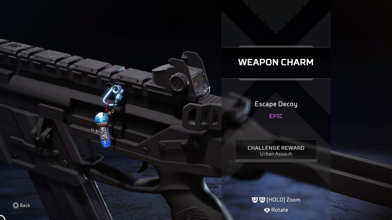 Escape Decoy weapon charm