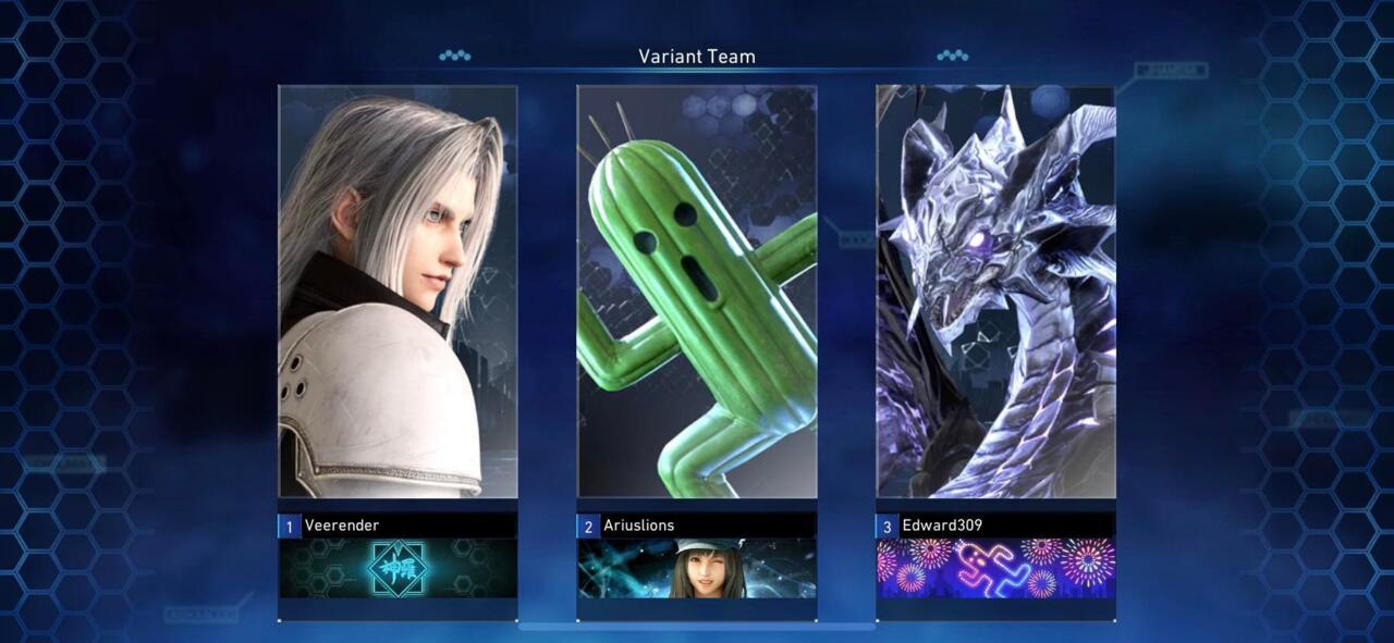 Перед началом матча игра подсветит всех игроков Team Variant и Variant, которых они выбрали для появления.