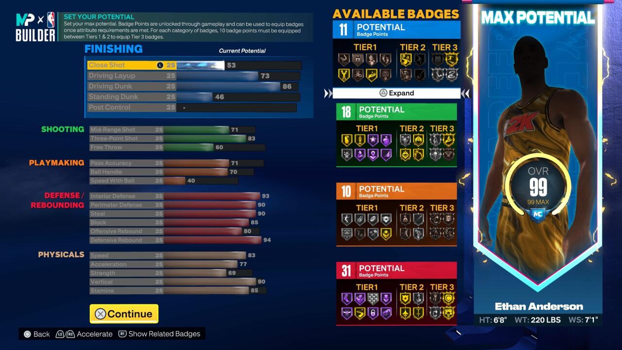 Attributes and stats for building 3 & D wings