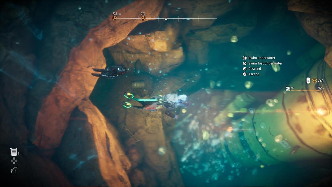 The underwater cavern with the Fantastic Bait