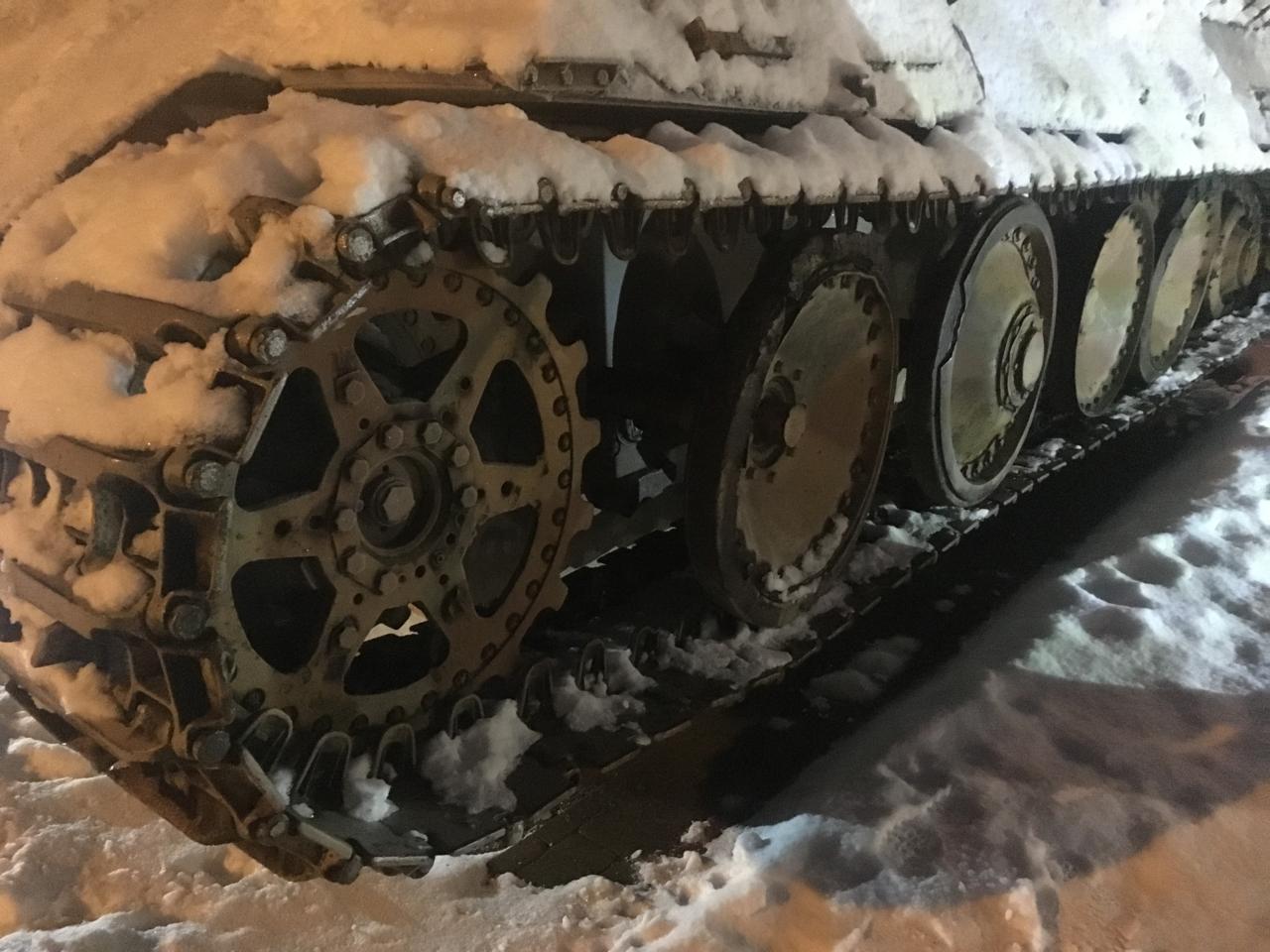 Detail of Panzer V Panther Tread in Houfflaize, Belgium . 