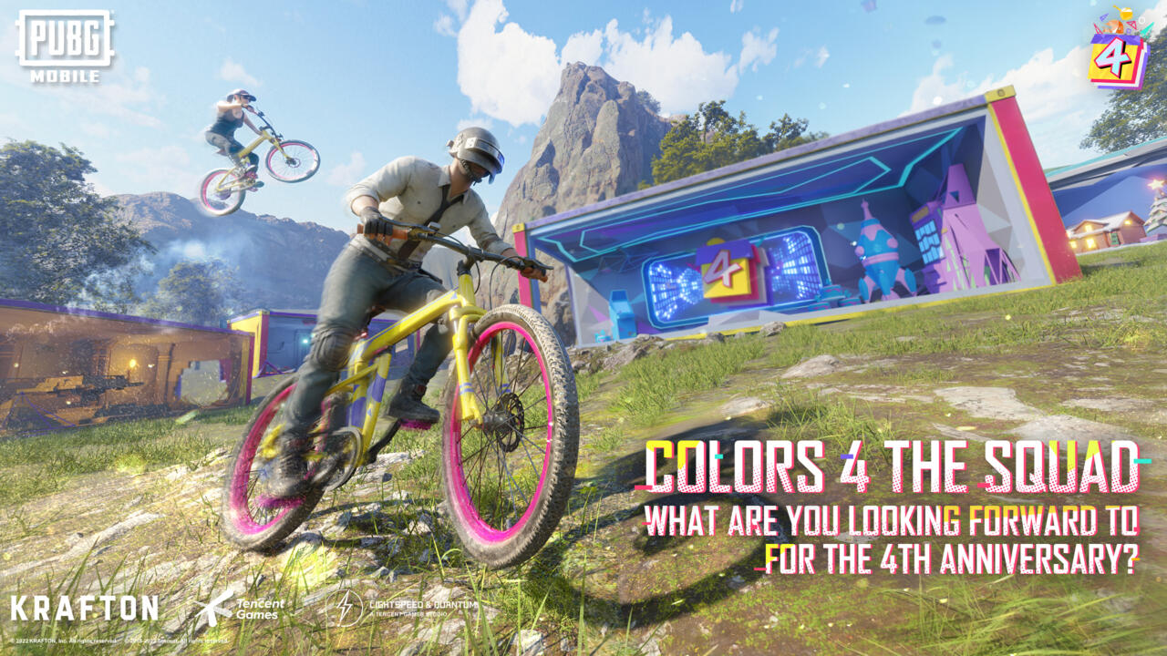 Players can find new colorful mountain bikes to get around the PUBG island.