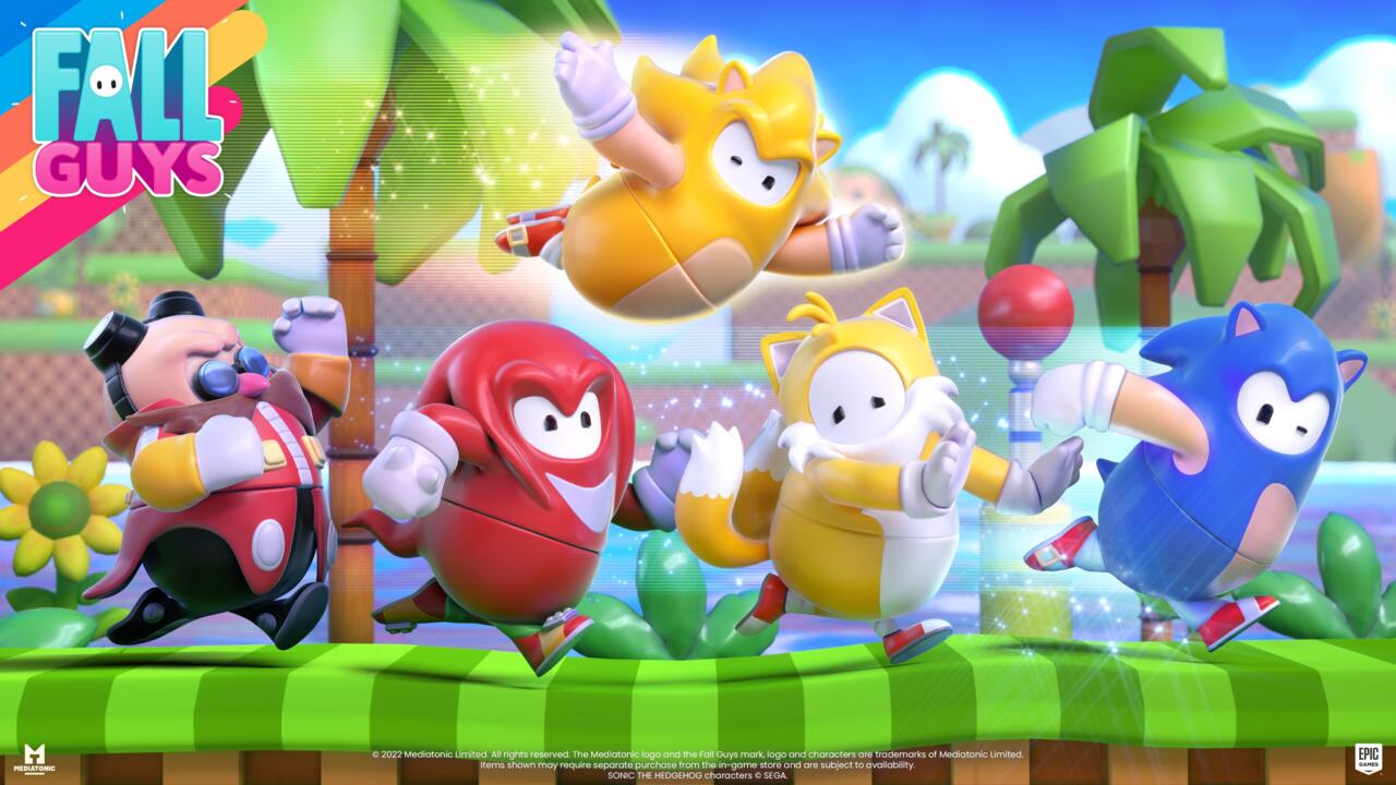 Dr. Eggman, Knuckles, Tails and Super Sonic will join Sonic in Fall Guys.