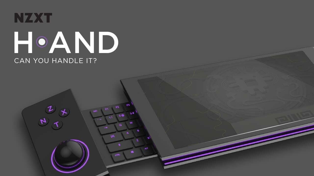 NZXT gaming handheld with keyboard
