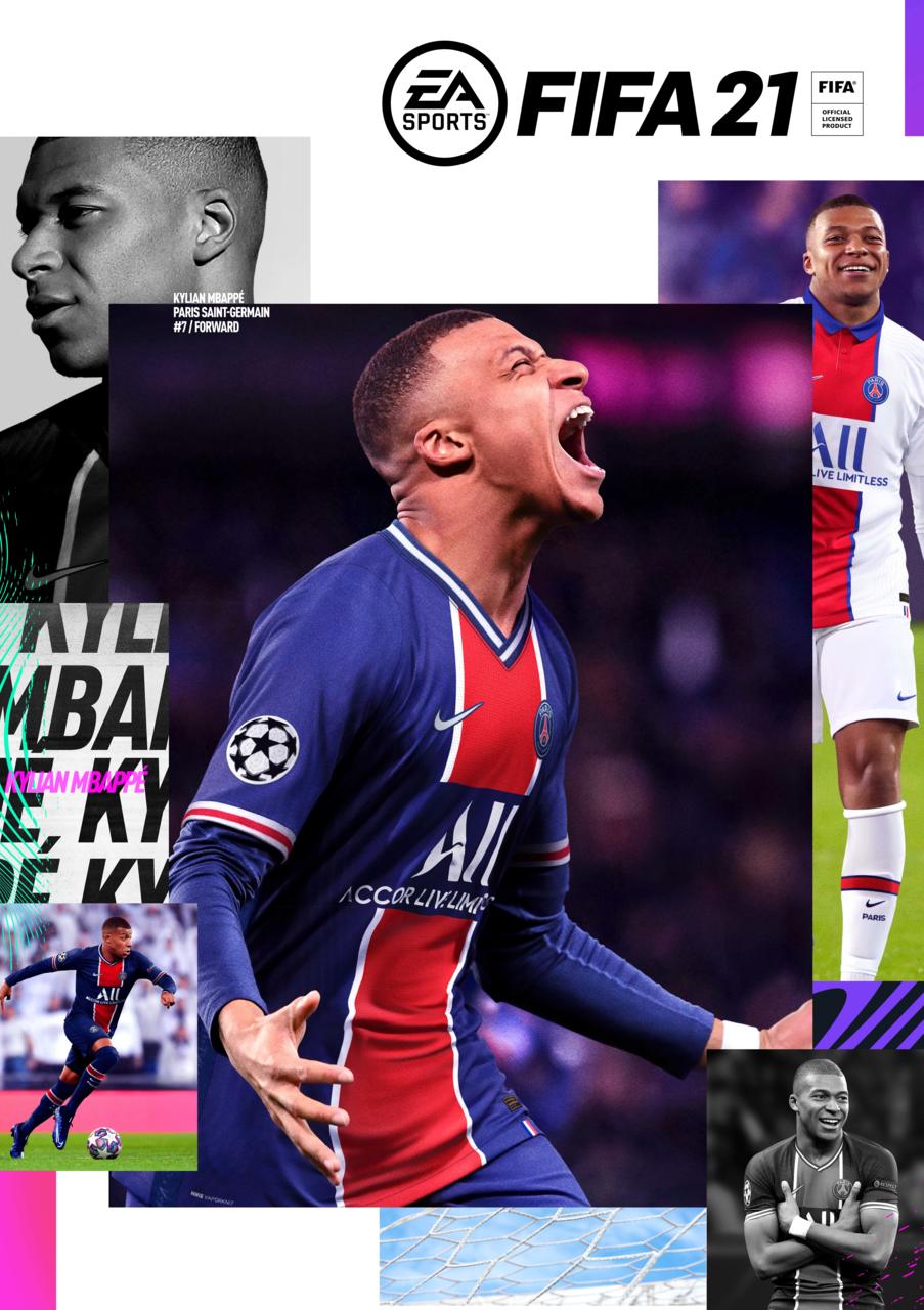 The cover for the standard edition of FIFA 21