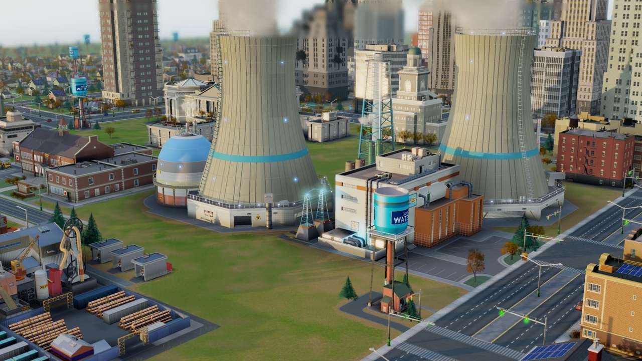 Tight city borders cause you to continually demolish and rebuild blocks. And they also force you to plop down key infrastructure in terrible places, like this nuke plant in City Hall's backyard.