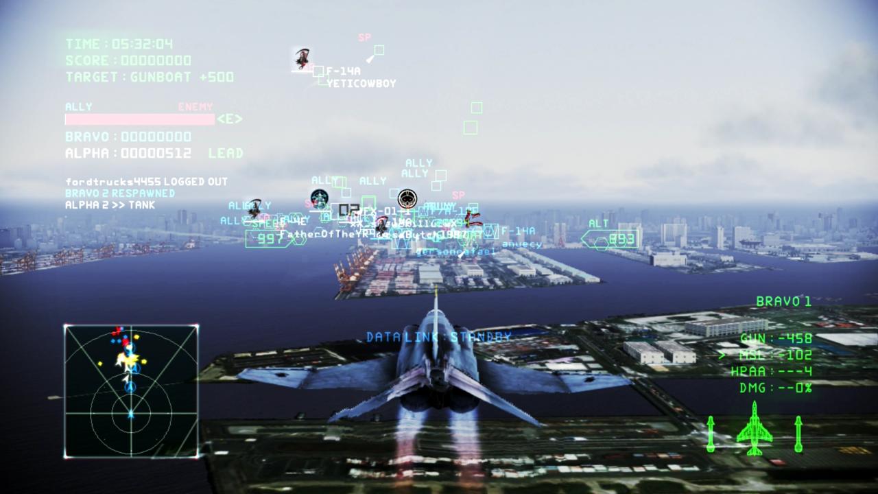 Ace Combat has returned. So has its unchanging heads-up display. 
