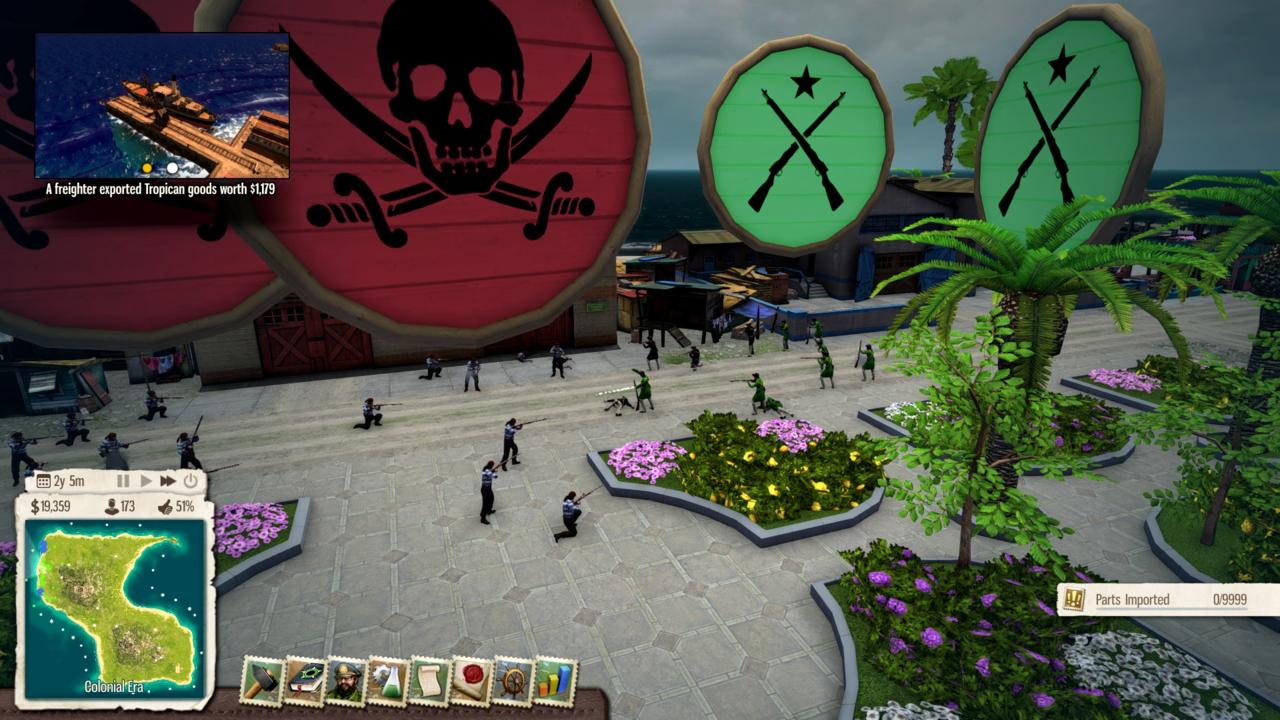 Pirates attack your towns, taking advantage of the terrible in-game combat system featuring troops that are virtually impossible to control.
