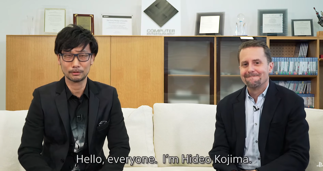 Pictured: Hideo Kojima, Andrew House, and their beards