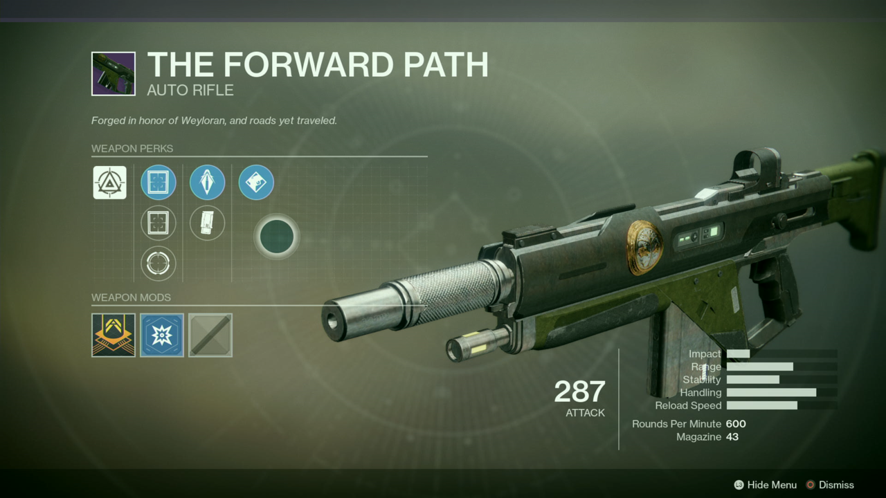 Faction Weapon: The Forward Path