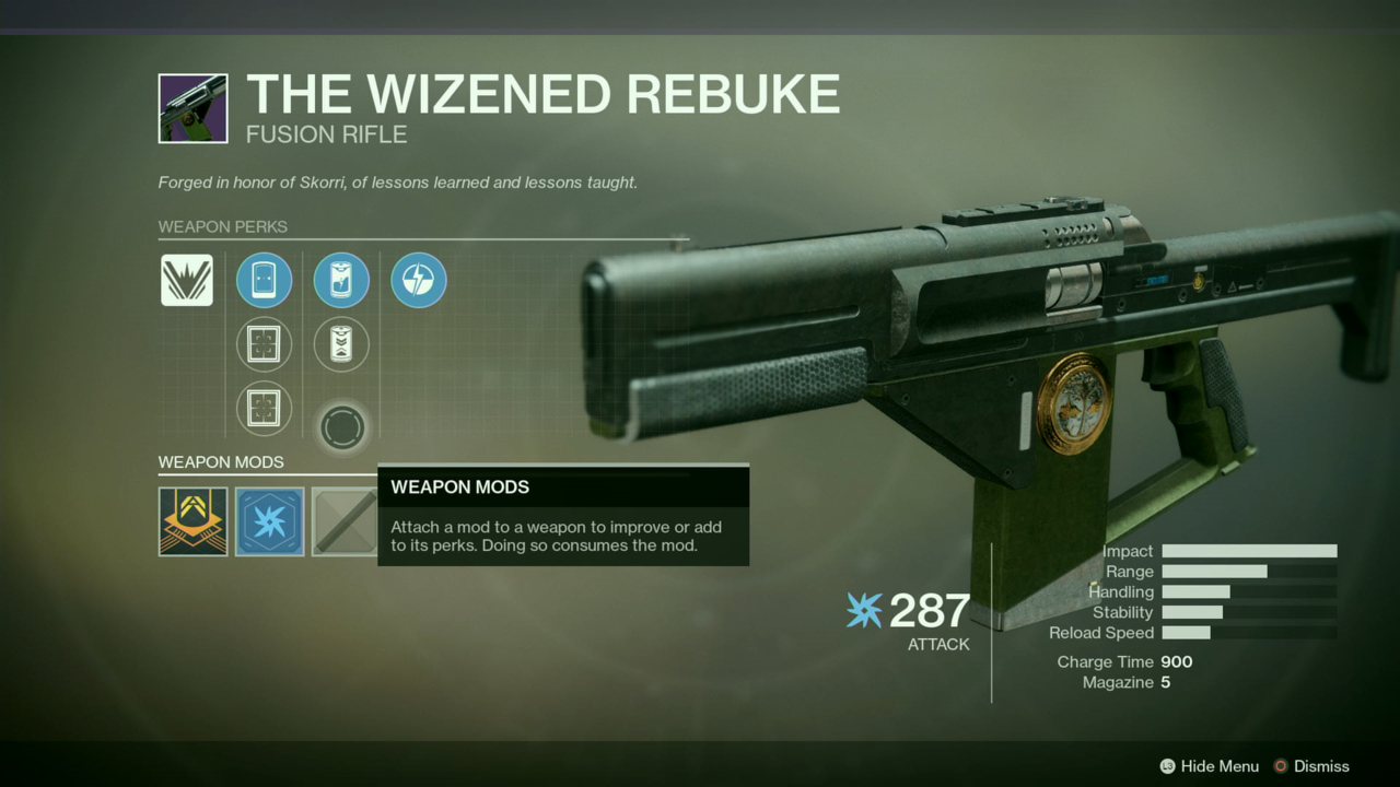 Faction Weapon: The Wizened Rebuke