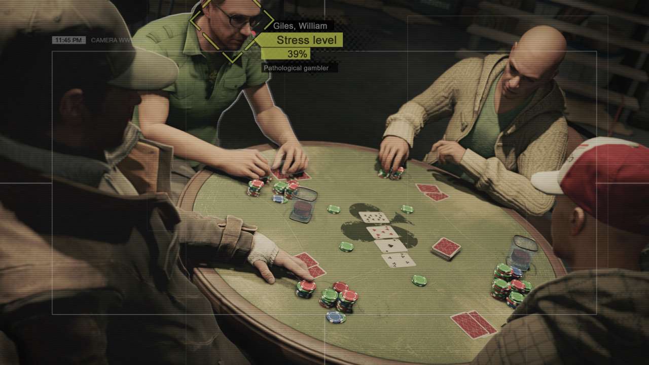 While you may think this man is stressed over his poker hand, it's actually because Aiden hasn't washed that jacket in months. 