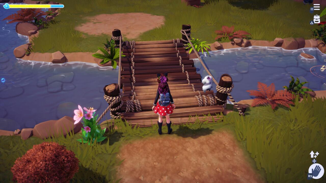 Once you get Scar's second shovel upgrade, you can clear this path across the bridge in Sunlit Plateau.