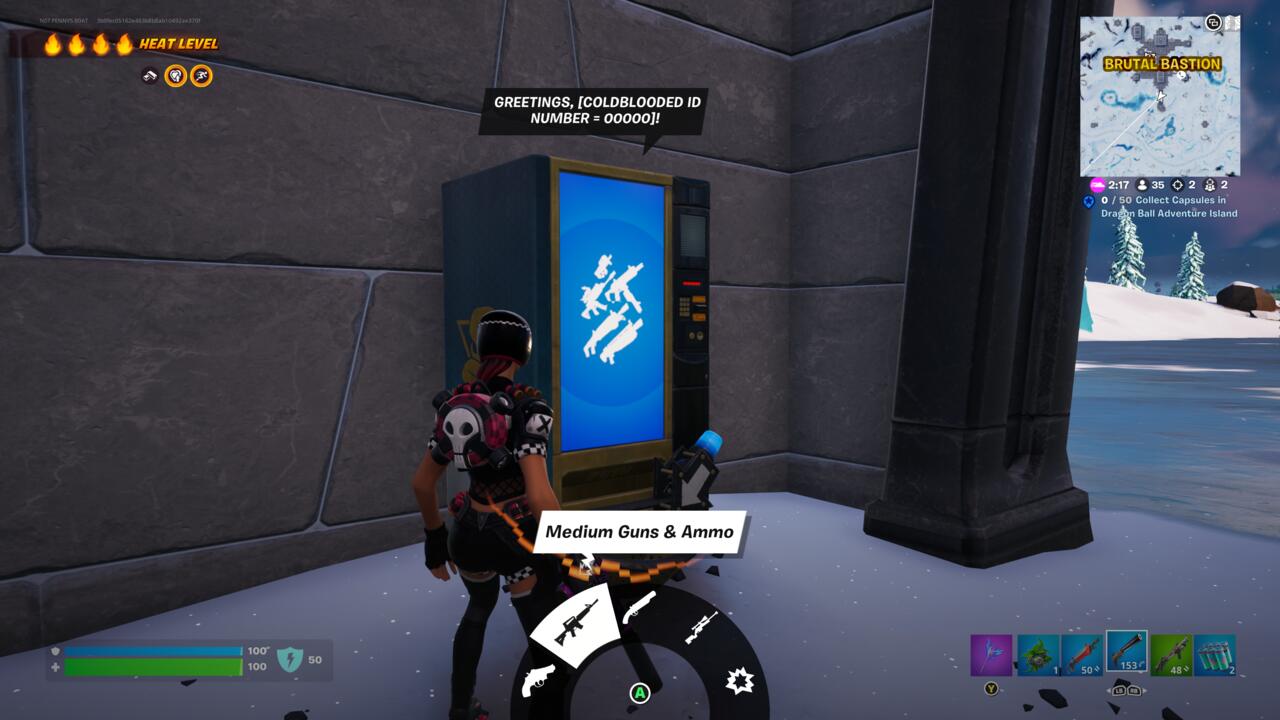 Visit Ace's new vending machines to purchase some never-before-seen weapons.