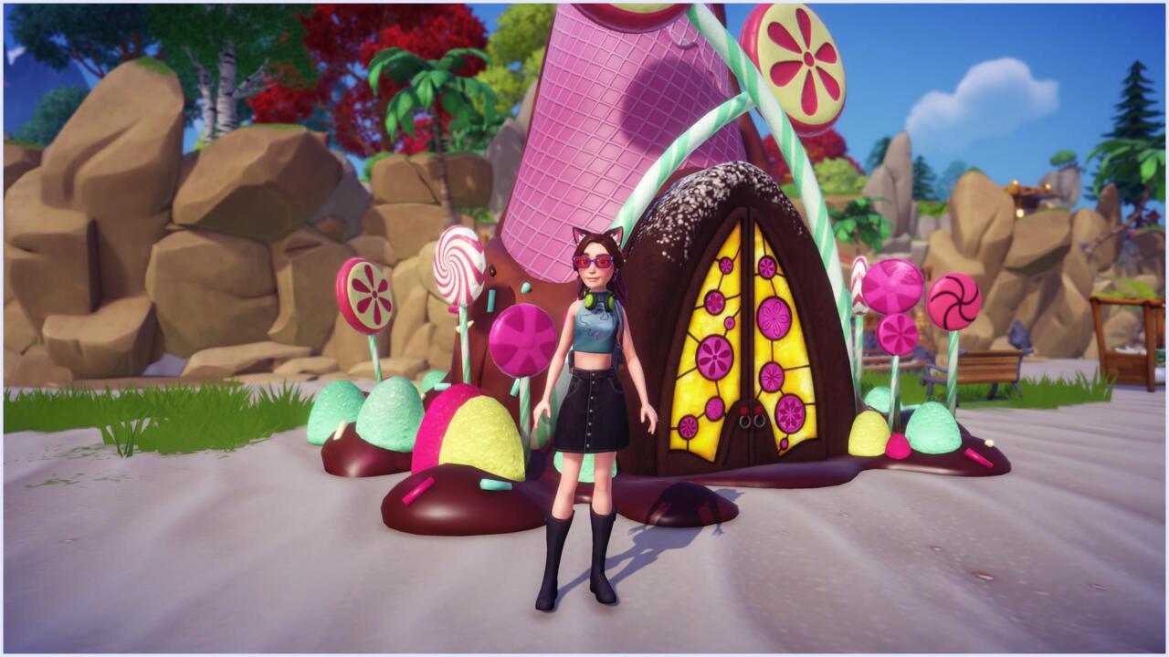 Vanellope's house is made of candy.