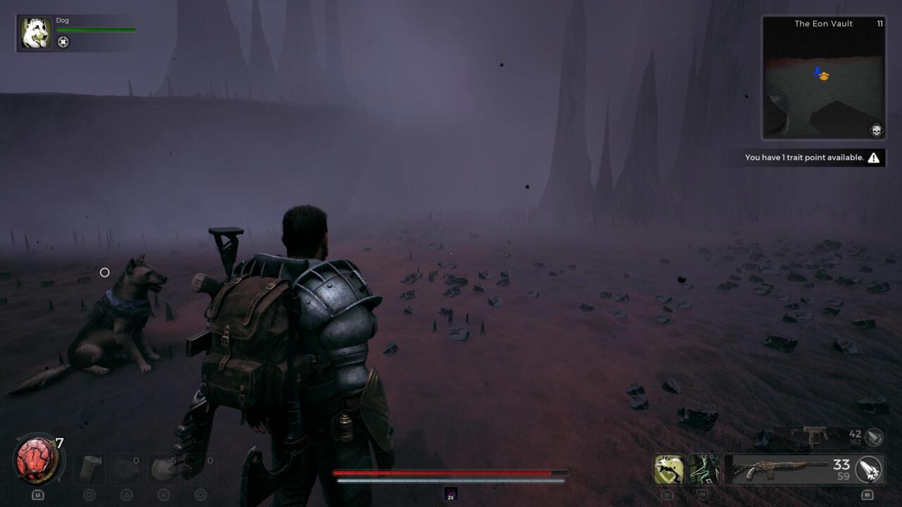 You're looking for this area in the fog.