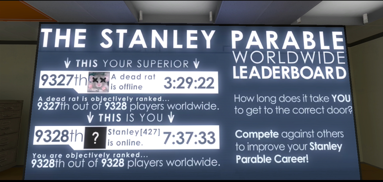 I'm not very good at The Stanley Parable.