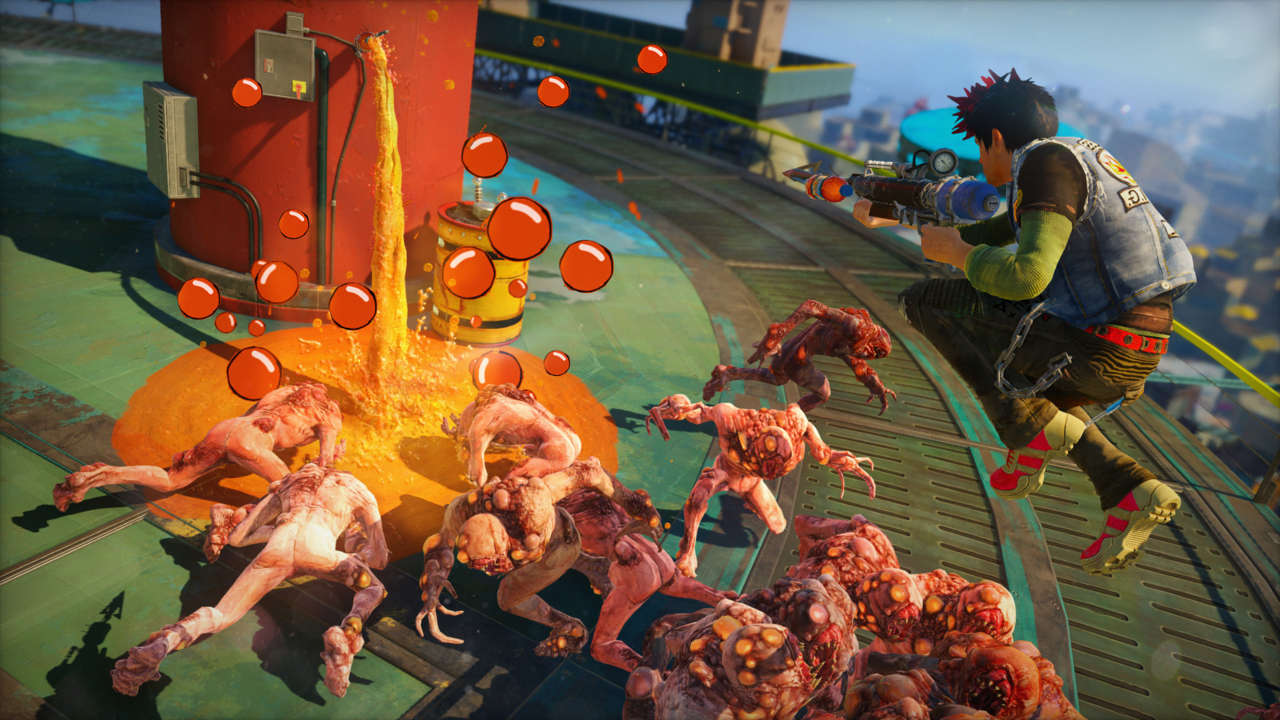 Sunset Overdrive has plenty of guns, but you always have access to your trusty baseball bat for melee attacks.
