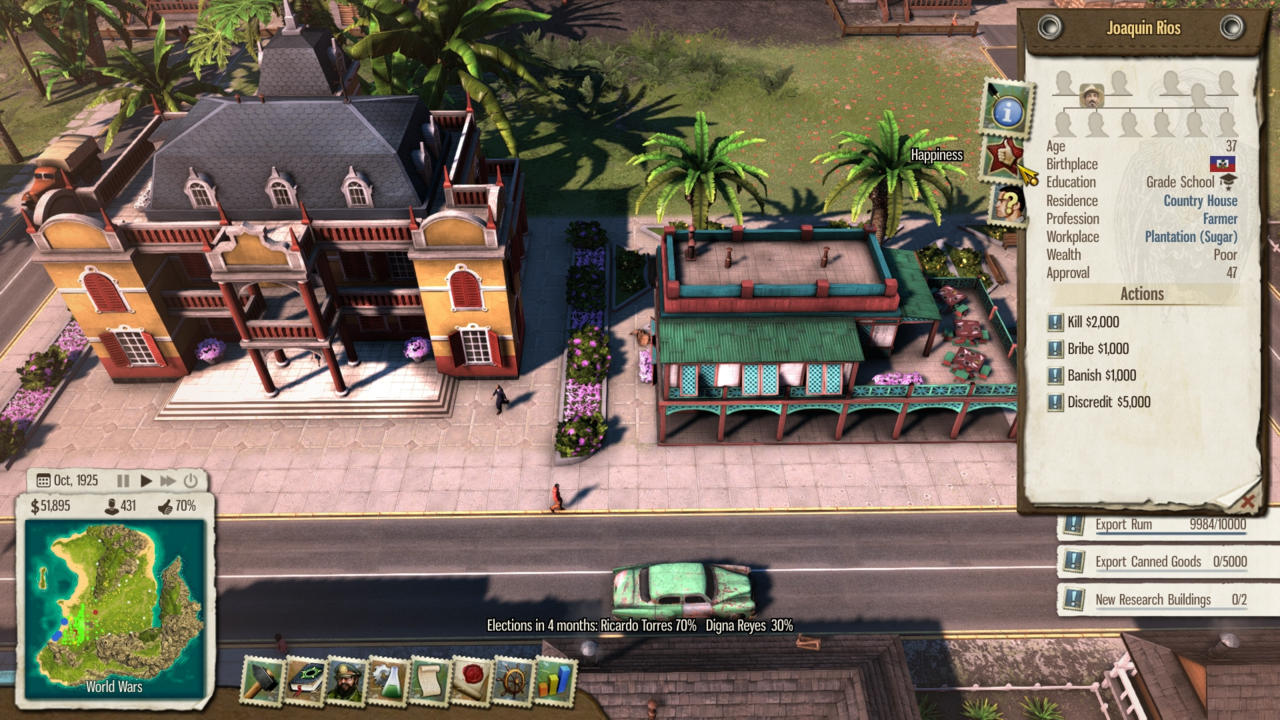 Tropico 5 lets you take a real hands-on approach to governing the people.