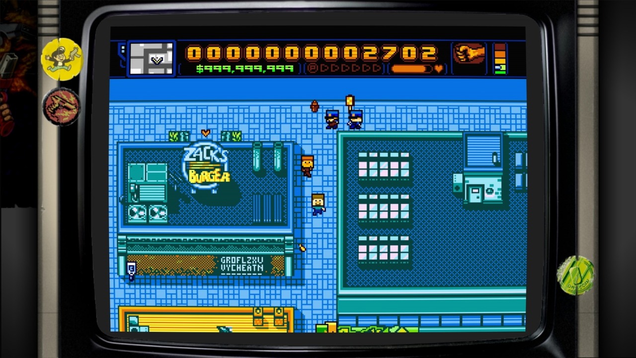 A Minecraft-inspired big head mode is among Retro City Rampage's discoverable secrets.
