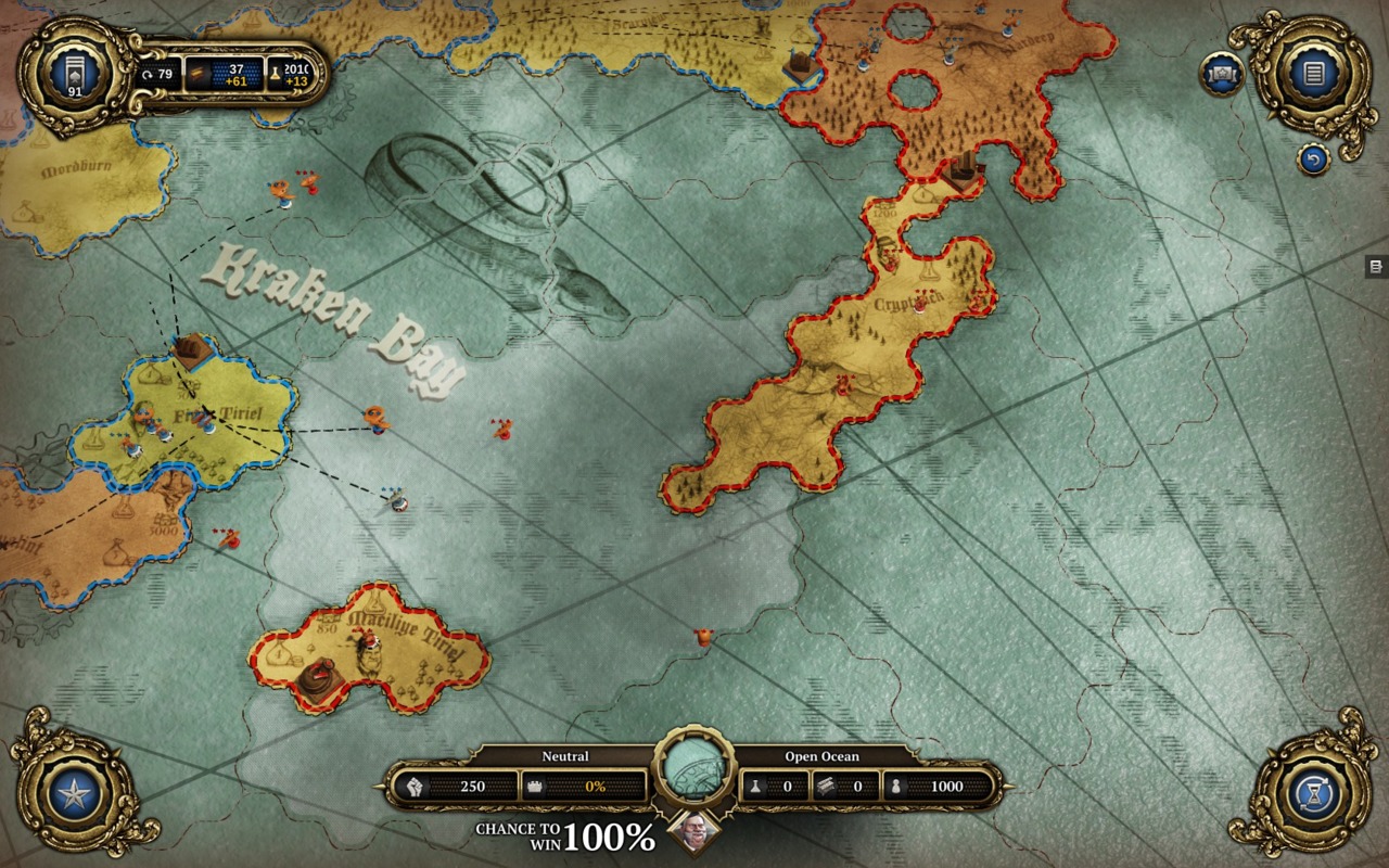  Control of the seas is a key to victory in the campaign.