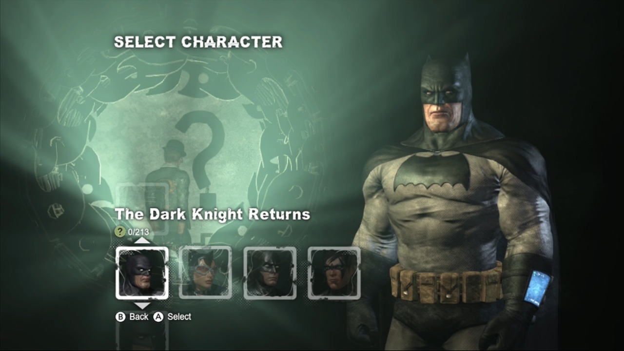 All of the content from other releases is here, including this awesome Dark Knight Returns skin for use on challenge maps.