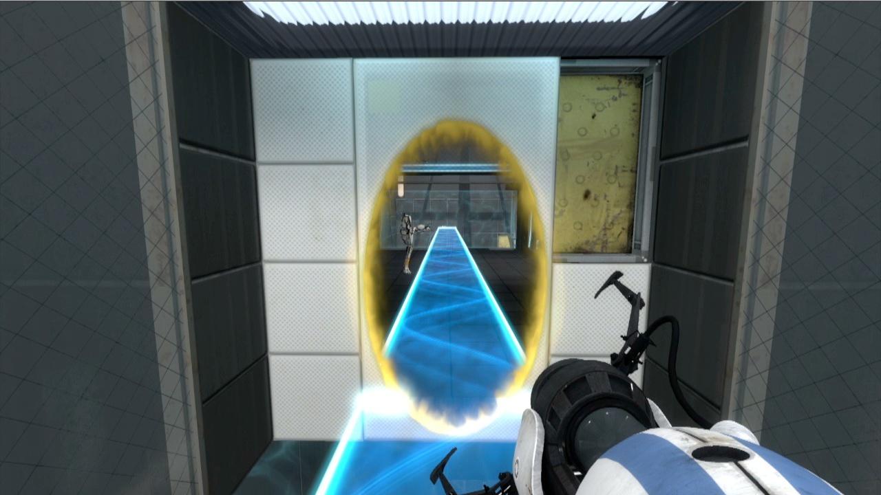 Portal final. Portal 2. Portal 2 Скриншоты. Portal 2 Atlas Art. Портальная пушка игра.