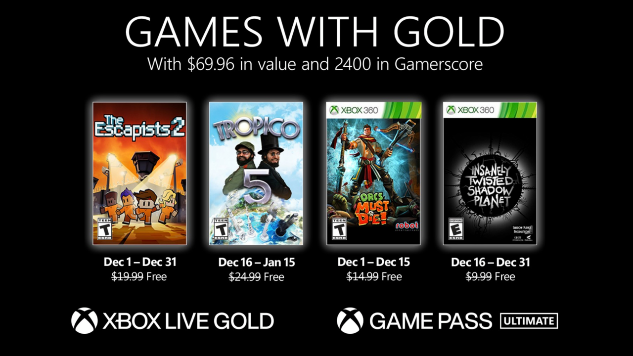 December Xbox Games With Gold Seemingly Leaked Early - GameSpot