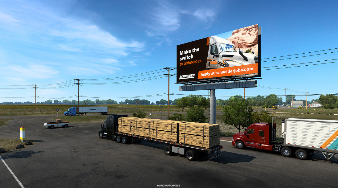 Real Trucking Company Is Buying Billboards In American Truck Simulator To Help Recruit Staff - GameSpot