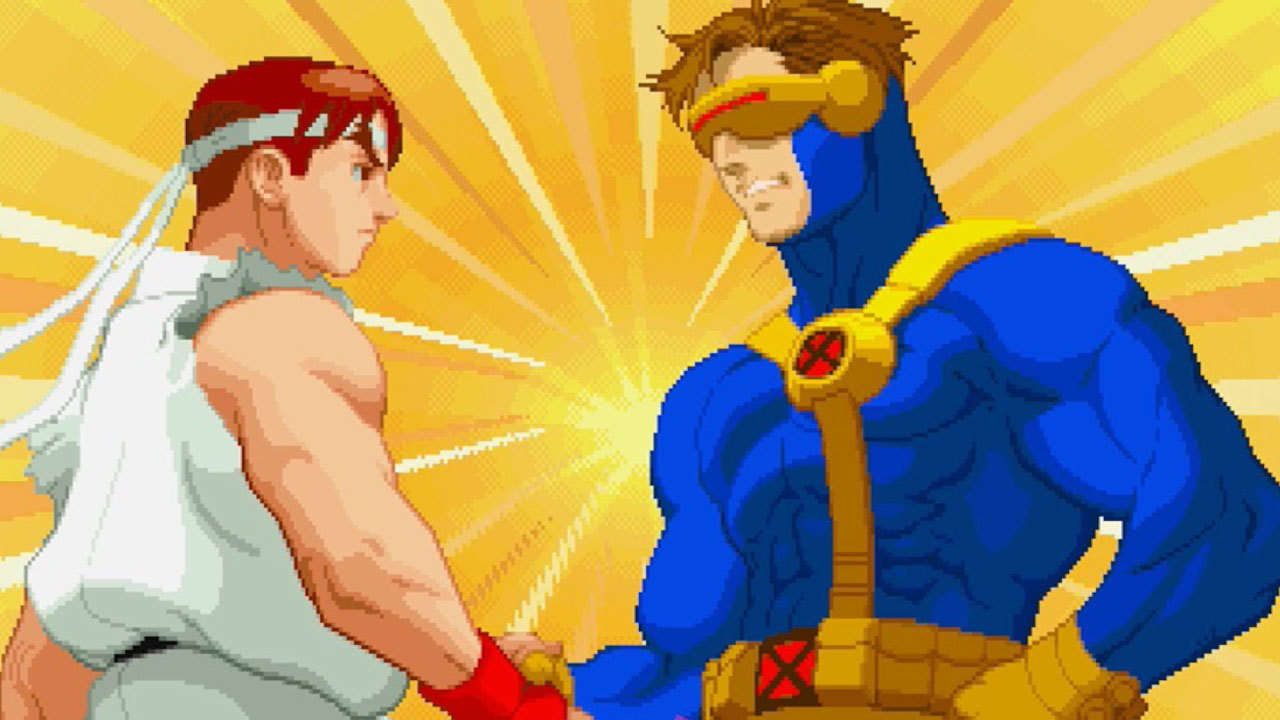 The X-Men vs. Street Fighter machine also includes Marvel vs. Capcom, X...