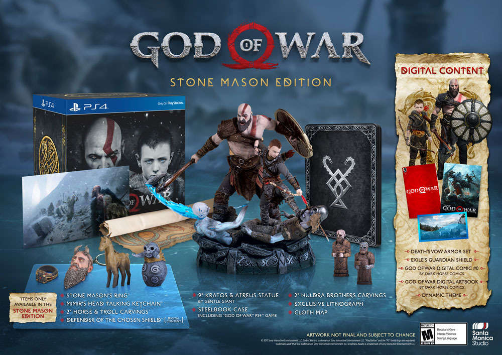 God Of War PS4's Collector's Edition Revealed, Comes With An Statue Of Kratos And - GameSpot