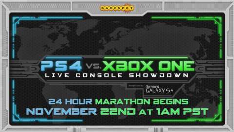 PS4 vs Xbox One 24 Hour Live Console Showdown on November 22nd