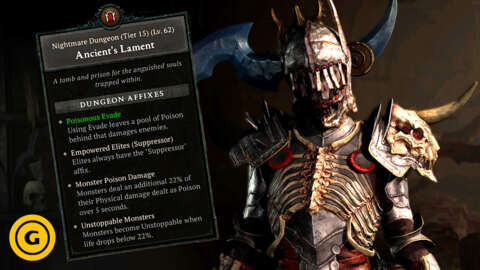 Diablo 4 Necromancer Tier 15 Nightmare Dungeon Gameplay (World Tier 3)