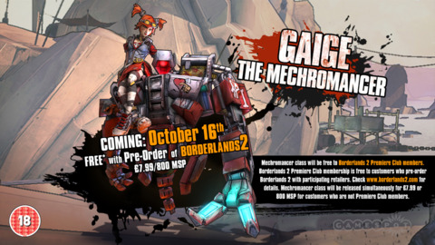 GS News - Borderlands 2 Mechromancer DLC out October 16th