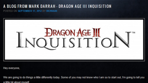 GS News - Dragon Age III: Inquisition coming 2013