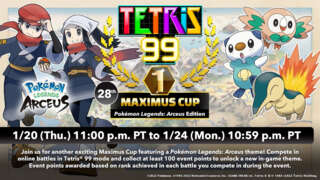 Tetris 99 x Pokemon Legend of Arceus  28th MAXIMUS CUP Gameplay Trailer